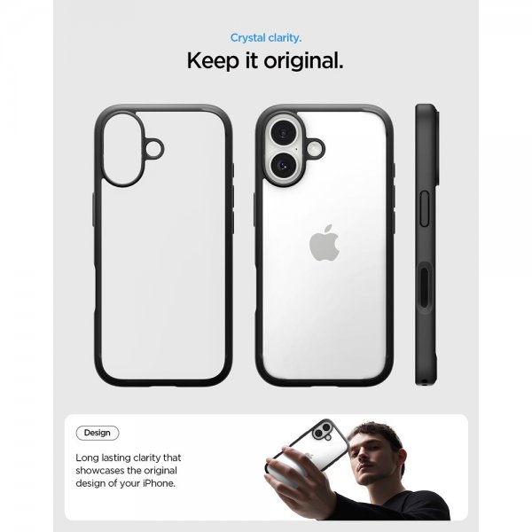 Spigen iPhone 17 Deksel Ultra Hybrid Matte Black