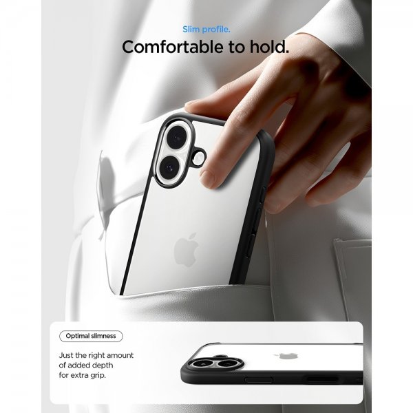 Spigen iPhone 17 Deksel Ultra Hybrid Matte Black