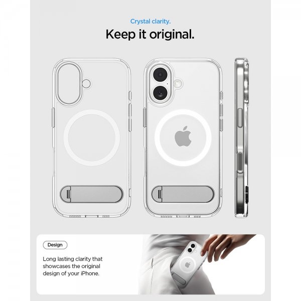 Spigen iPhone 17 Deksel Ultra Hybrid S MagFit Clear White