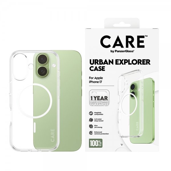 CARE by PanzerGlass iPhone 17 Deksel Urban Explorer MagSafe Hvit