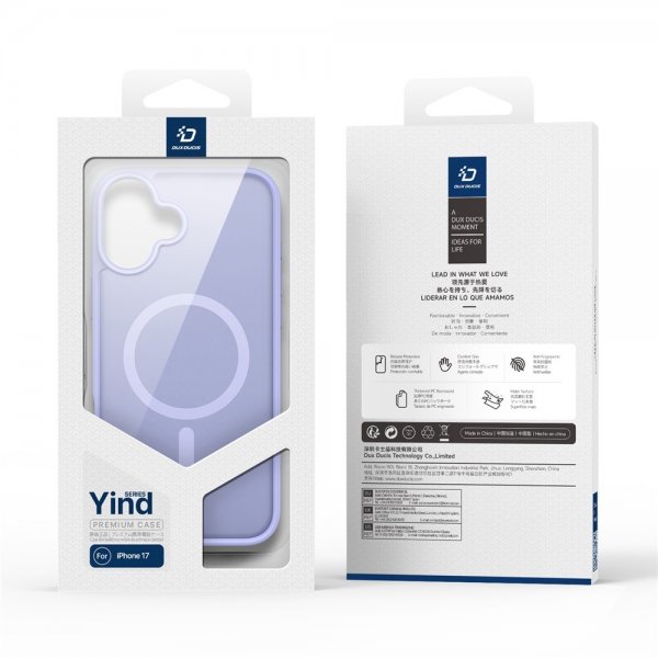 Dux Ducis iPhone 17 Deksel Yind Series MagSafe Lilla