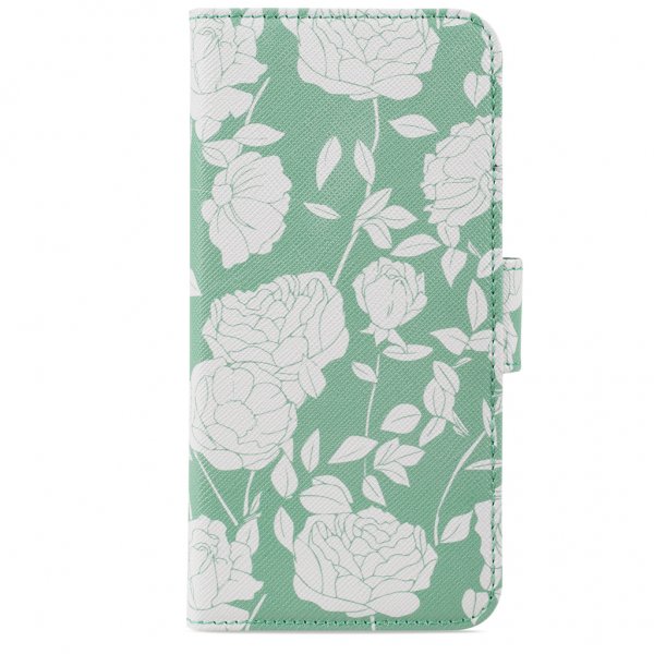 holdit iPhone 6/6S/7/8/SE Etui Wallet Case Green Flowers