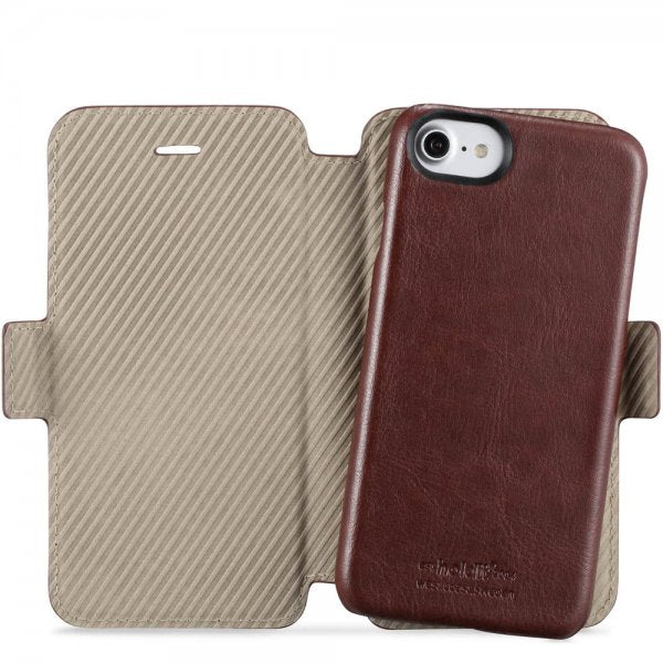 holdit iPhone 6/6S/7/8/SE Etui Berlin Löstagbart Deksel Dark Brown