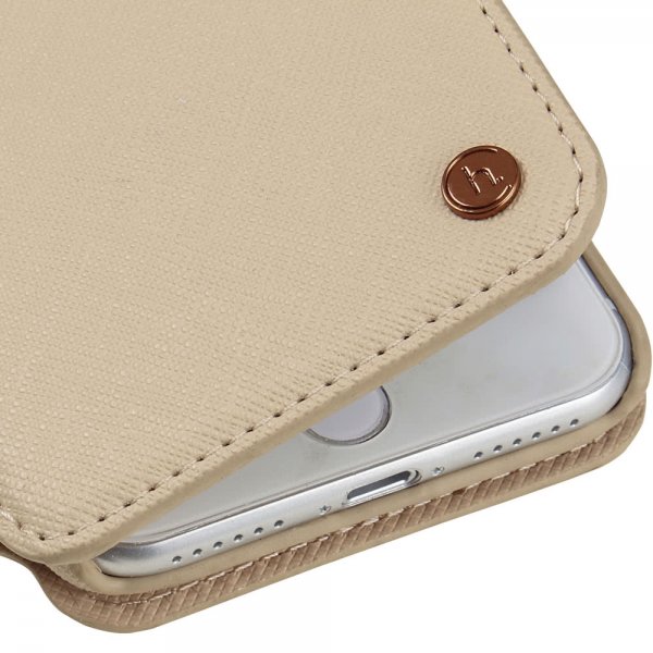 holdit iPhone 6/6S/7/8/SE Etui Stockholm Löstagbart Deksel Caramel Beige