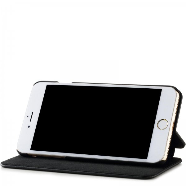 holdit iPhone 6/6S Plus/iPhone 7 Plus/iPhone 8 Plus Etui SlimFlip Wallet Svart