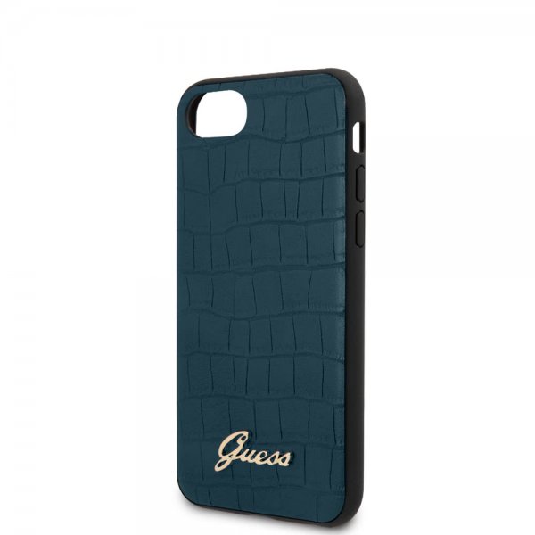 Guess iPhone 7/8/SE Deksel Croco Blå