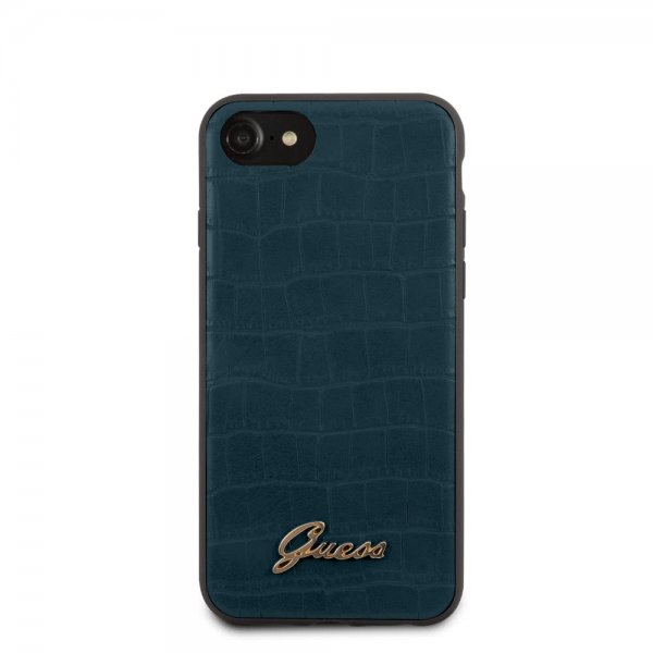 Guess iPhone 7/8/SE Deksel Croco Blå