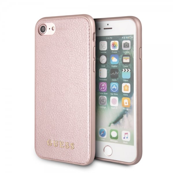 Guess iPhone 7/8/SE Deksel Iridescent Cover Rosegull