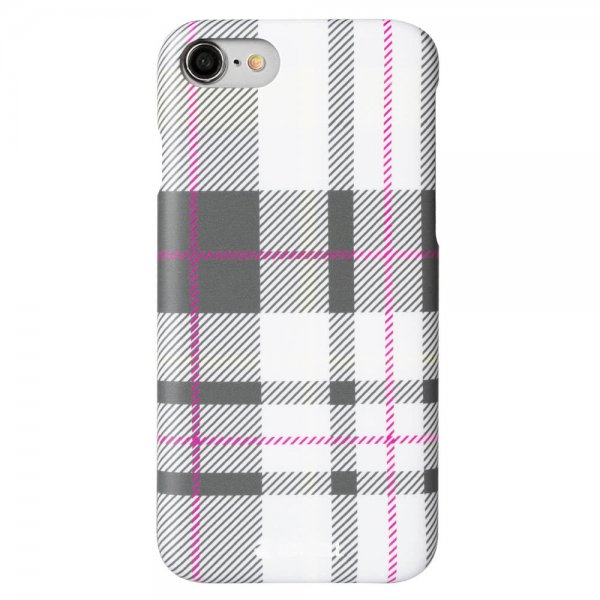 Krusell iPhone 7/8/SE Deksel Limited Cover Plaid Light Grey