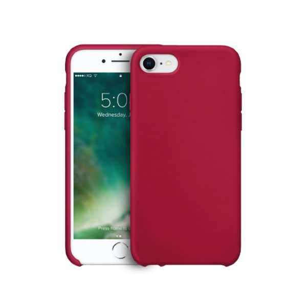 Xqisit iPhone 7/8/SE Deksel Silikoni Case Rød