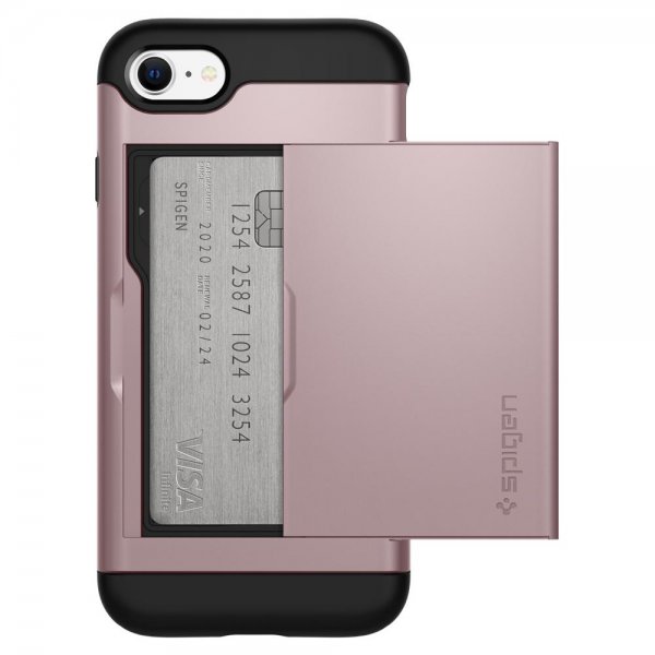 Spigen iPhone 7/8/SE Deksel Slim Armor CS Rosegull