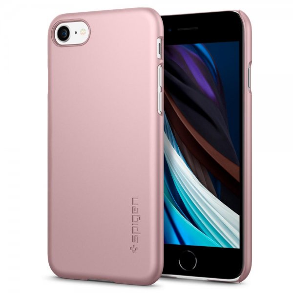 Spigen iPhone 7/8/SE Deksel Thin Fit Rosegull