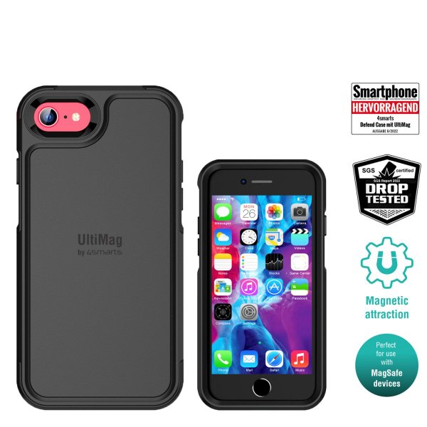 4smarts iPhone 7/8/SE Deksel Defend Case MagSafe Svart