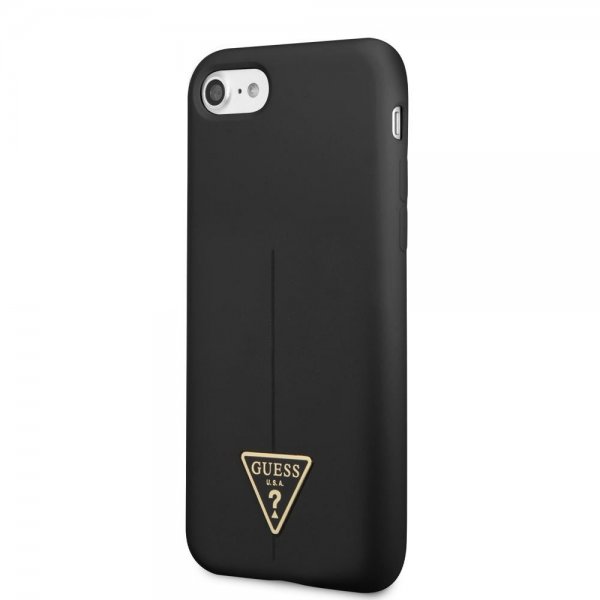 Guess iPhone 7/8/SE Deksel Metal Triangle Svart
