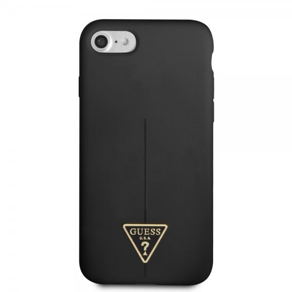 Guess iPhone 7/8/SE Deksel Metal Triangle Svart