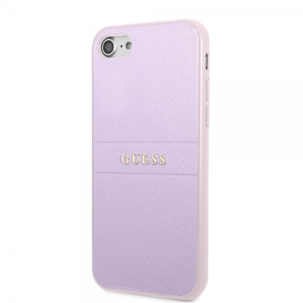 Guess iPhone 7/8/SE Deksel Saffiano Metal Logo Lilla