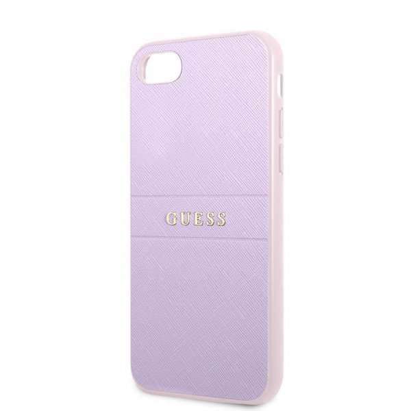 Guess iPhone 7/8/SE Deksel Saffiano Metal Logo Lilla