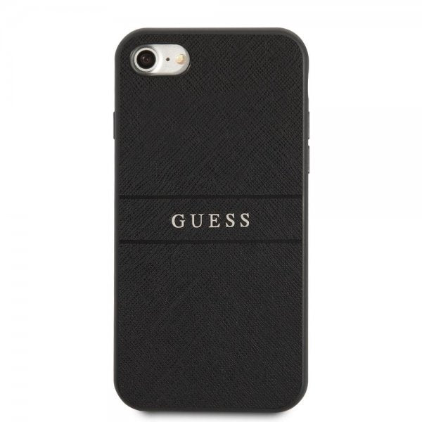 Guess iPhone 7/8/SE Deksel Saffiano Metal Logo Svart