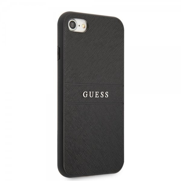 Guess iPhone 7/8/SE Deksel Saffiano Metal Logo Svart