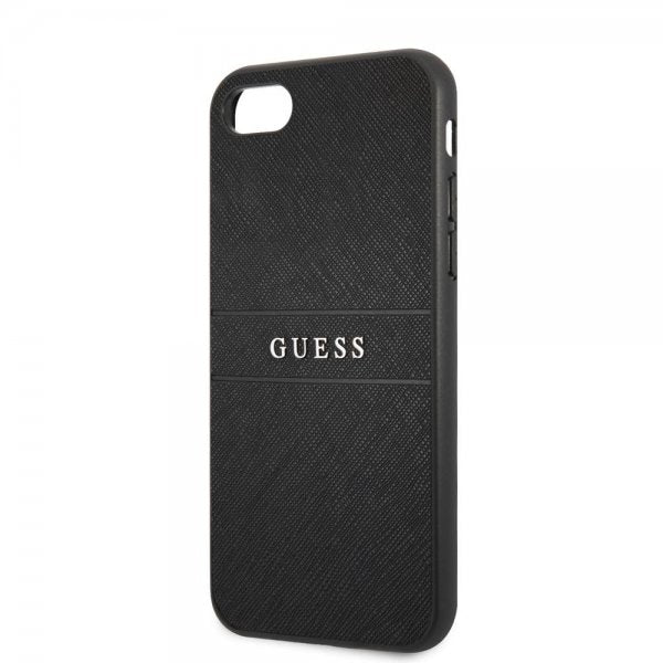 Guess iPhone 7/8/SE Deksel Saffiano Metal Logo Svart