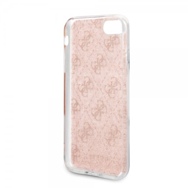 Guess iPhone 7/8/SE Deksel Glitter Cover Peony Rosa