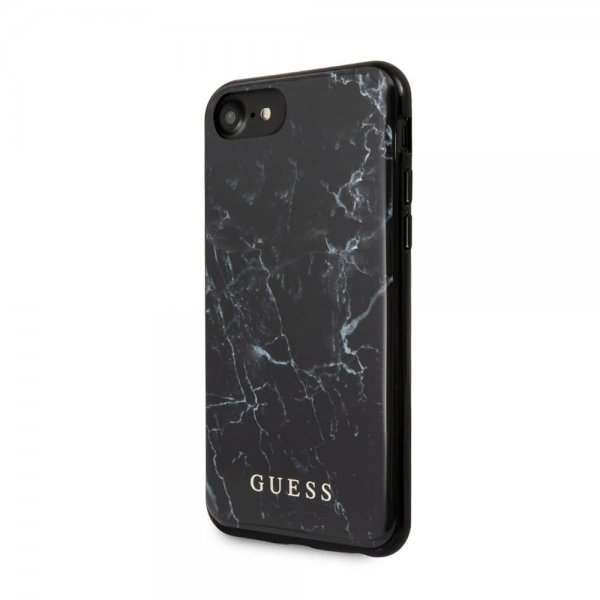 Guess iPhone 7/8/SE Deksel Marble Cover Svart