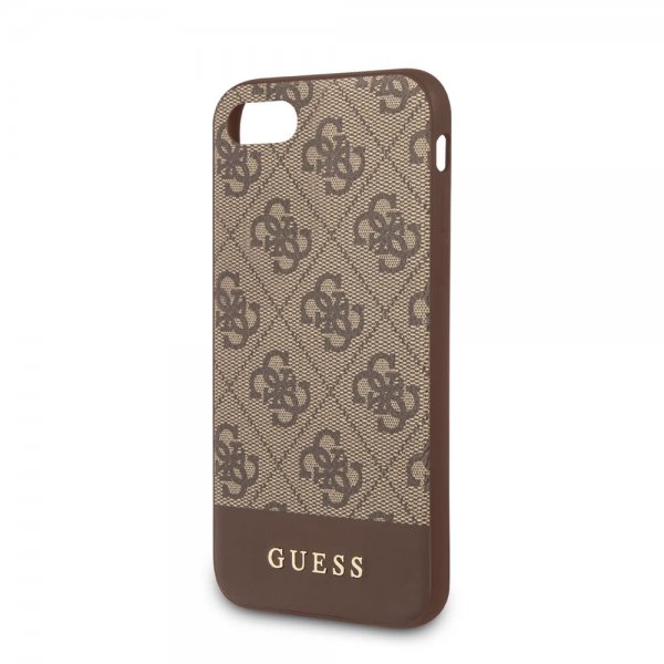 Guess iPhone 7/8/SE Deksel Stripe Cover Brun