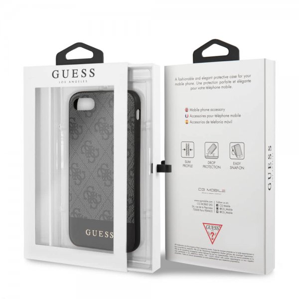 Guess iPhone 7/8/SE Deksel Stripe Cover Grå