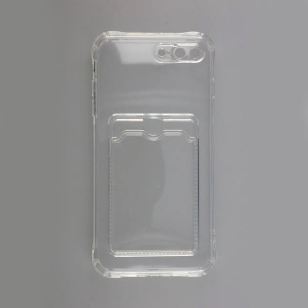 iPhone 7 Plus/iPhone 8 Plus Deksel Kortholder Støtsikker Transparent