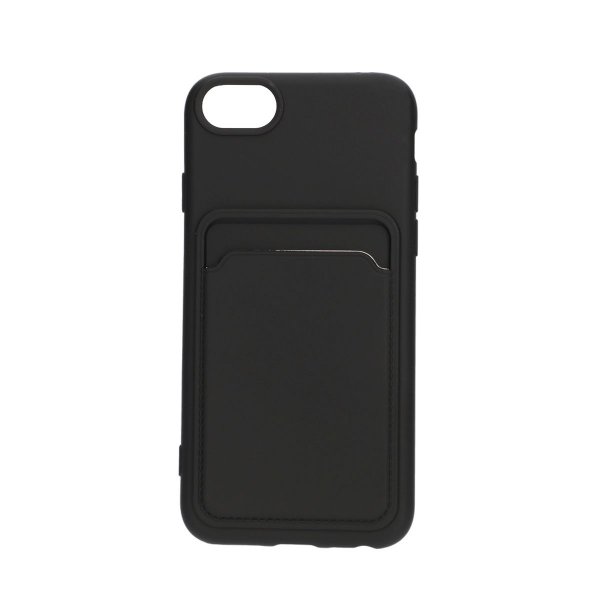 iPhone 7/iPhone 8/iPhone SE 2020/iPhone SE 2022 Deksel Kortholder Svart