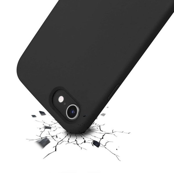Rvelon iPhone 7/8/SE Deksel Silikon Svart