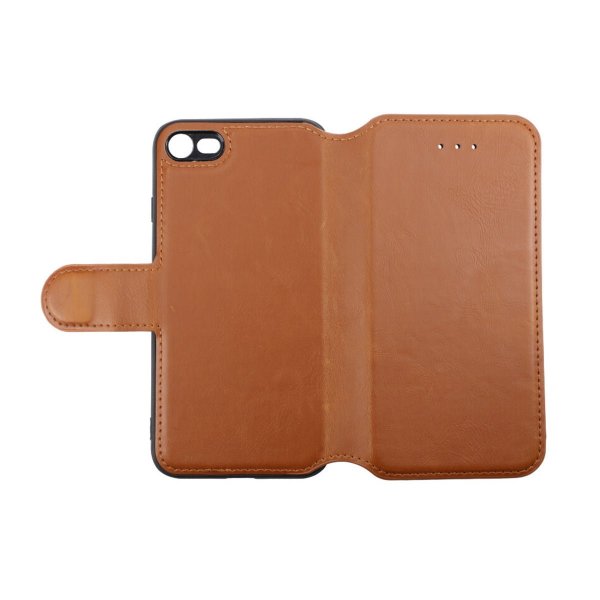Rvelon iPhone 7/8/SE Etui Utbrettbar Kortlomme Brun