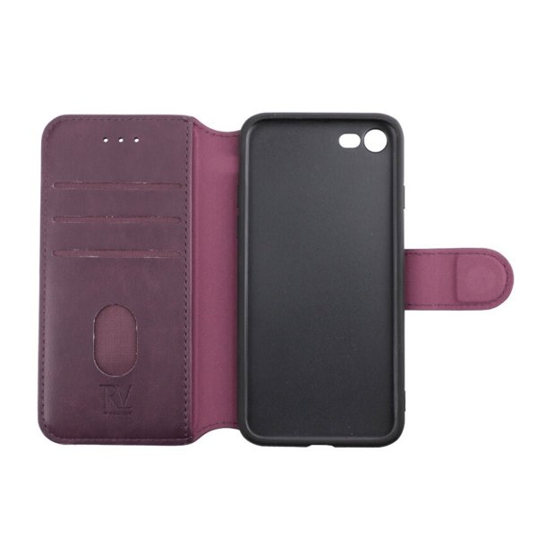Rvelon iPhone 7/8/SE Etui Utbrettbar Kortlomme Lilla