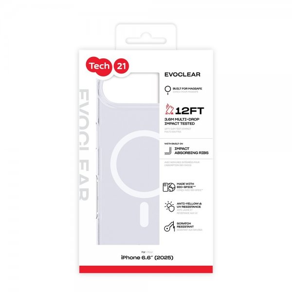 Tech21 iPhone Air Deksel EvoClear MagSafe Transparent