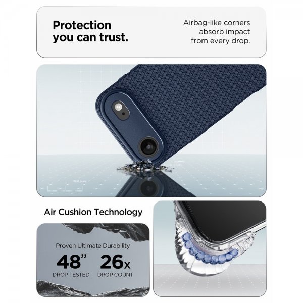 Spigen iPhone Air Deksel Liquid Air Navy Blue