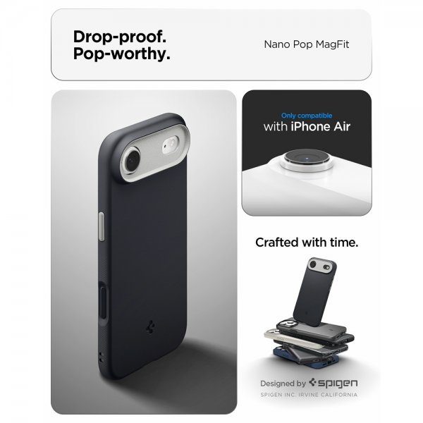 Spigen iPhone Air Deksel Nano Pop MagFit Black Sesame