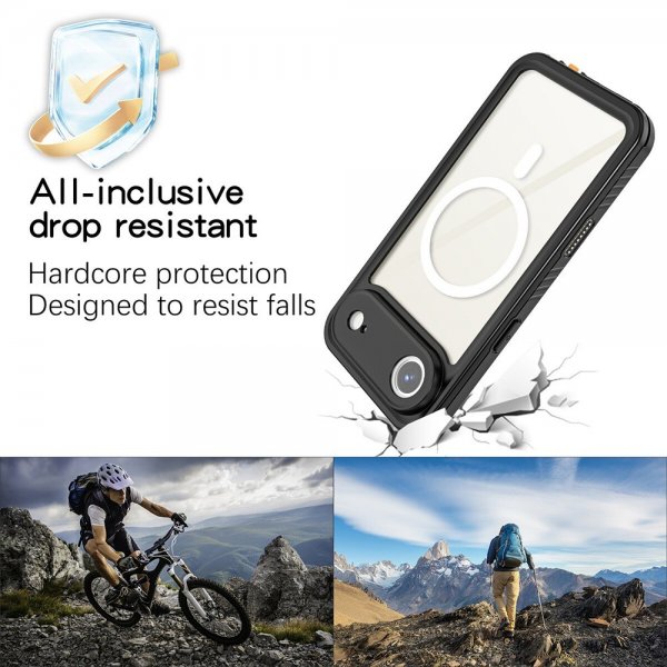 4smarts iPhone Air Deksel Stark IP68 MagSafe Svart