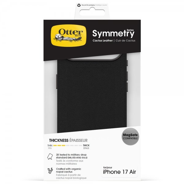 Otterbox iPhone Air Deksel Symmetry Cactus Leather MagSafe Noir Ash