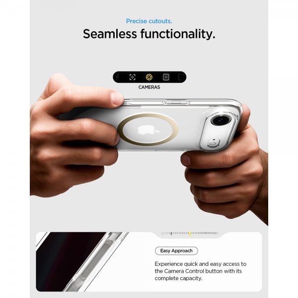 Spigen iPhone Air Deksel Ultra Hybrid MagFit Clear Gold