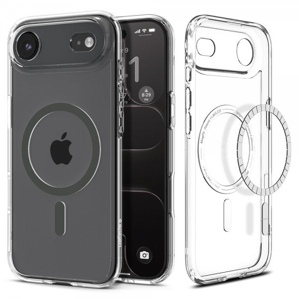 Spigen iPhone Air Deksel Ultra Hybrid MagFit Clear Graphite