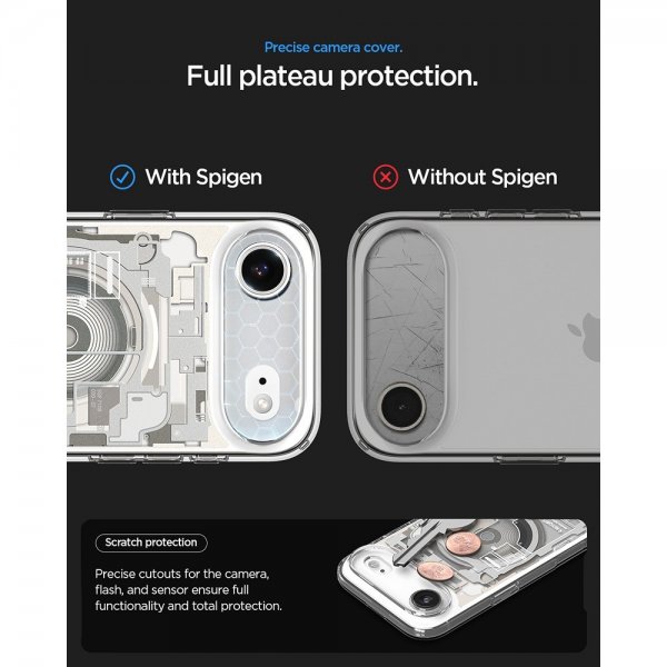 Spigen iPhone Air Deksel Ultra Hybrid Zero One MagFit Natural Titanium