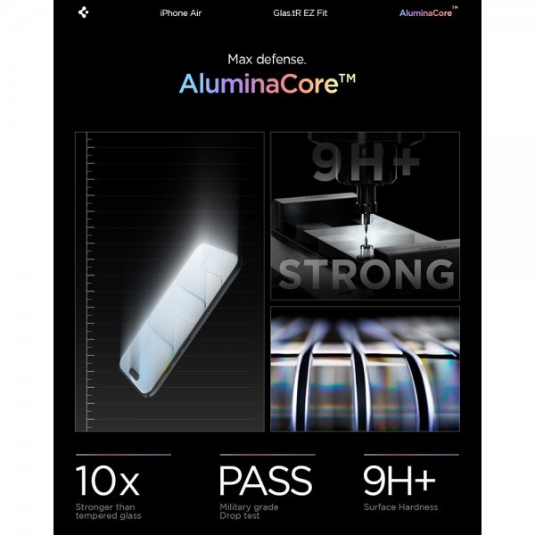 Spigen iPhone Air Skjermbeskytter GLAS.tR EZ Fit 2-pakning