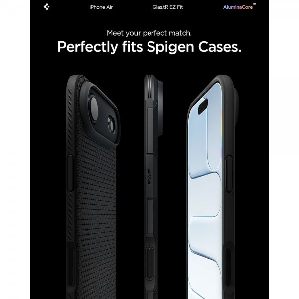 Spigen iPhone Air Skjermbeskytter GLAS.tR EZ Fit 2-pakning