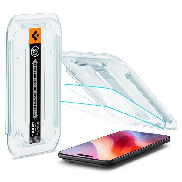 Spigen iPhone Air Skjermbeskytter GLAS.tR EZ Fit 2-pakning
