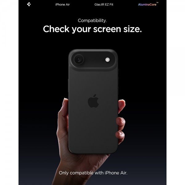 Spigen iPhone Air Skjermbeskytter GLAS.tR EZ Fit 2-pakning