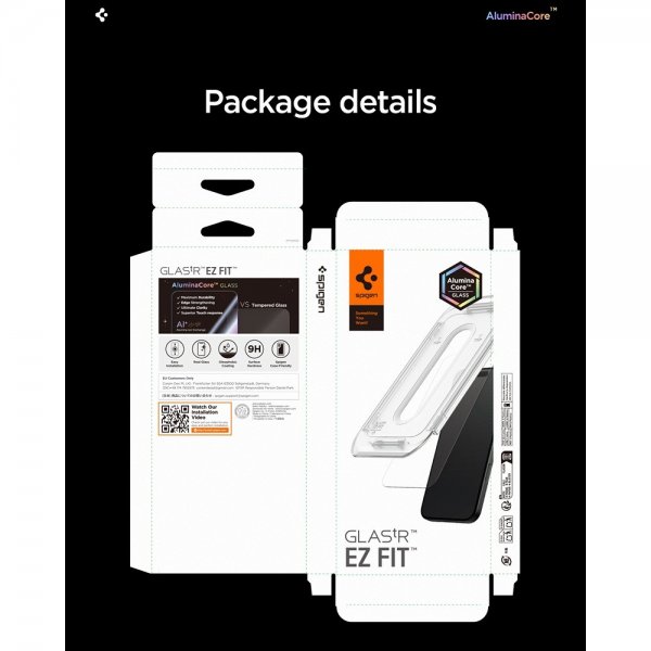 Spigen iPhone Air Skjermbeskytter GLAS.tR EZ Fit Privacy 2-pakning