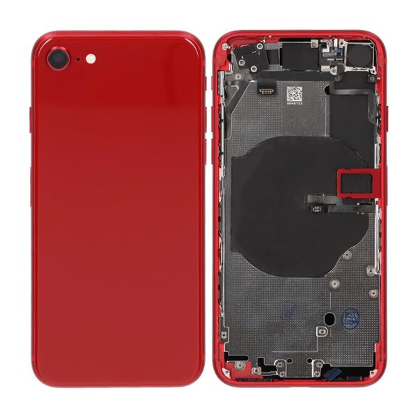 iPhone SE 2020 Bakside med Komplett Ramme OEM - Rød
