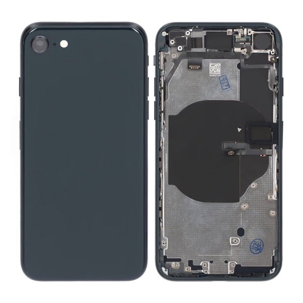 iPhone SE 2020 Bakside med komplett ramme OEM - svart