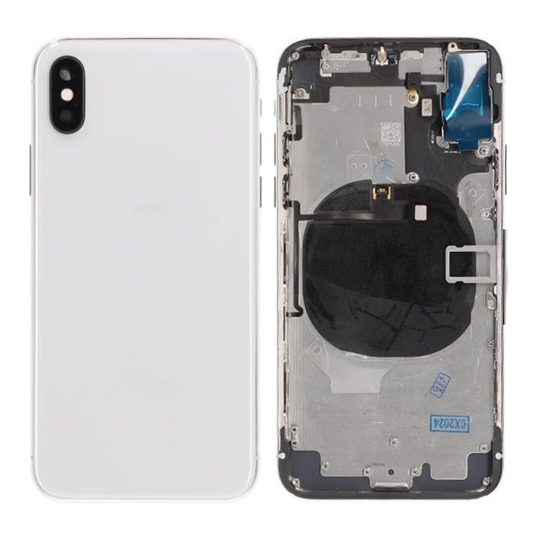iPhone X bakside med komplett ramme Premium - Silver