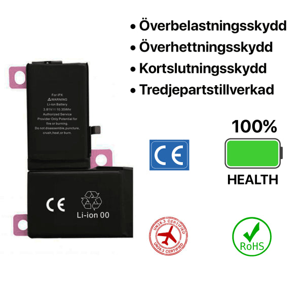 iPhone X-batteri høy kvalitet